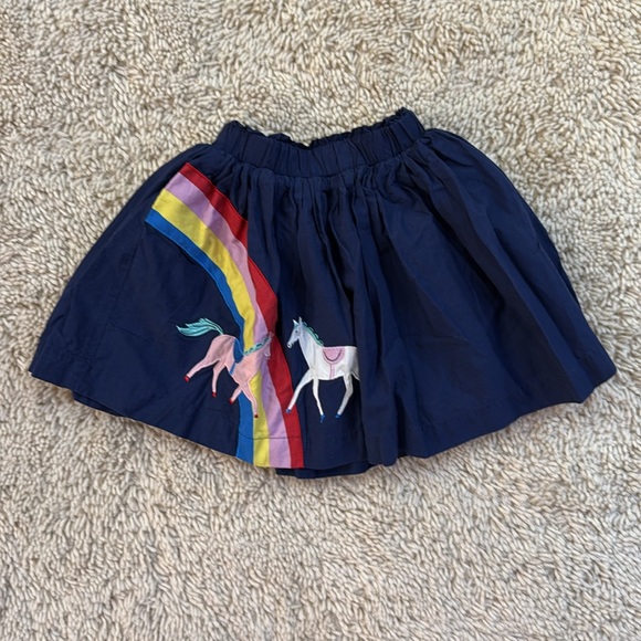 Joules | Navy & Blue Rainbow Horse Ariel A-Line Skirt - Picture 4 of 5